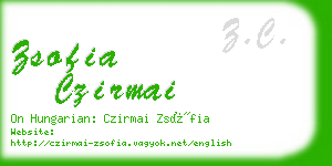 zsofia czirmai business card